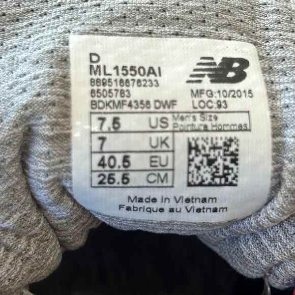 New‎ Balance 1550 Revlite Sneakers Mens 7.5 Red Clay Suede Low Top Athleisure - Picture 13 of 13